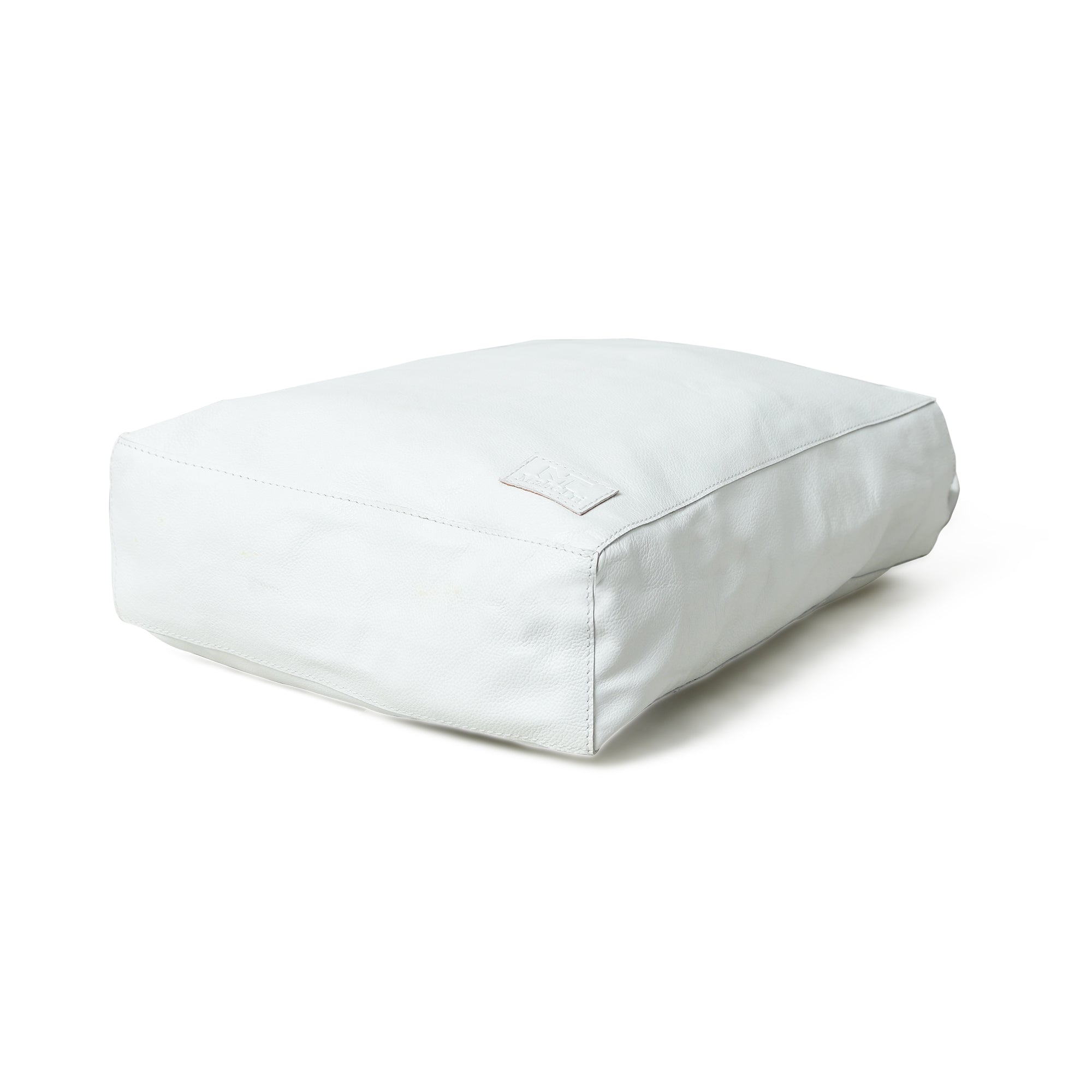 Classy Leather Bags White Leather Shoulder Tote Bag SpadezStore