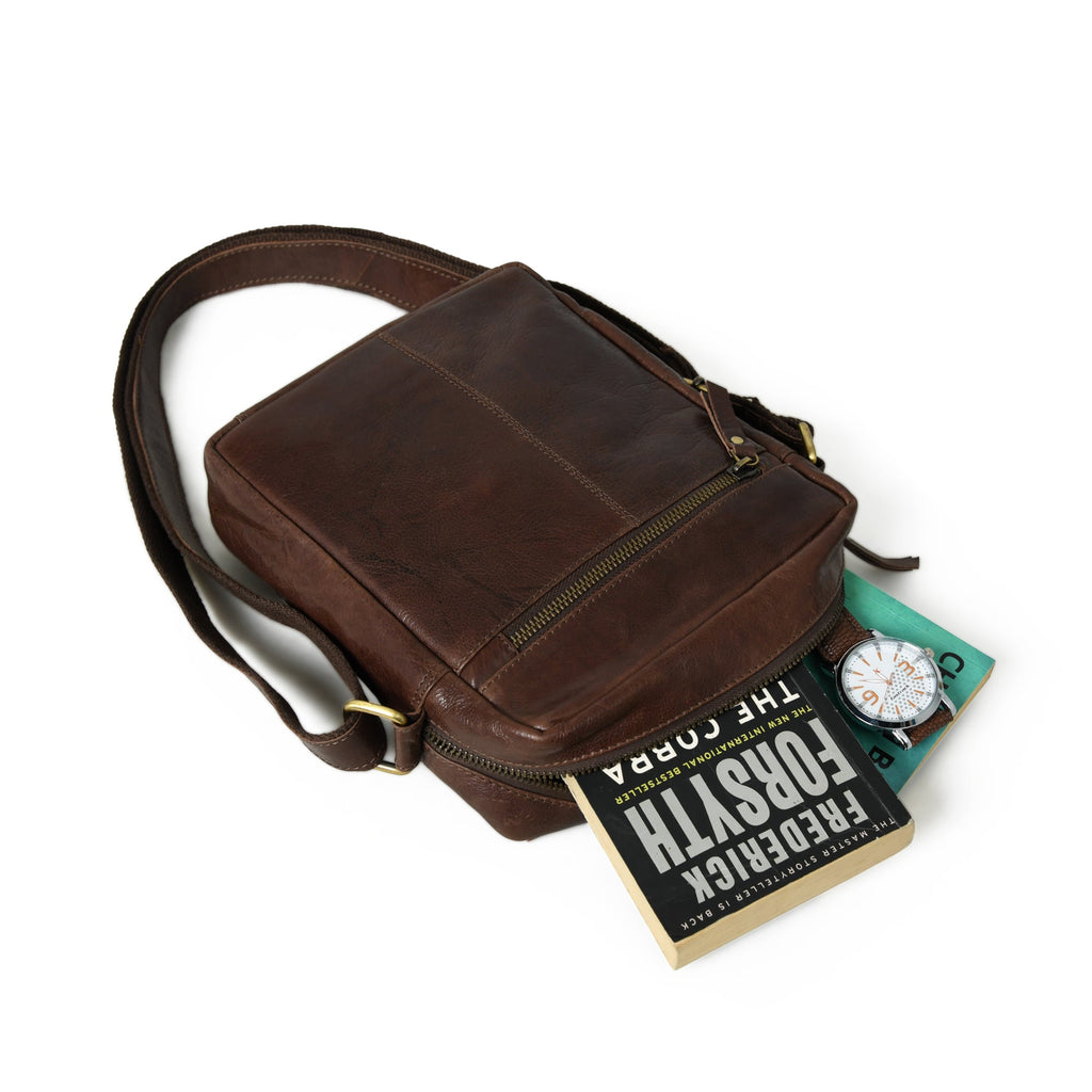 Classy Leather Bags Eva Crossbody Messenger Bag SpadezStore