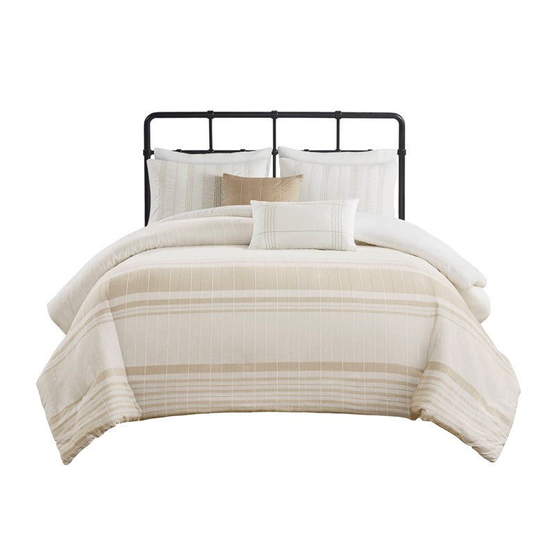Harbor House Blue Morgan 5 Piece Cotton Jaquard Duvet Set SpadezStore