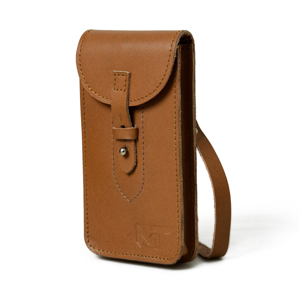 Classy Leather Bags Cocoa Brown Mobile Case With Strap SpadezStore