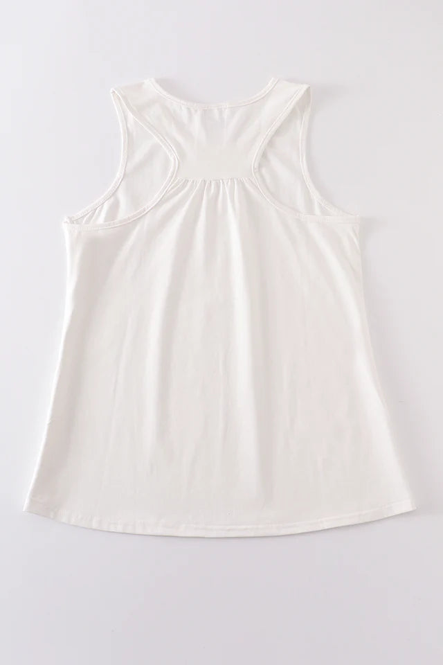 Abby & Evie White Blank Basic Tank Top SpadezStore