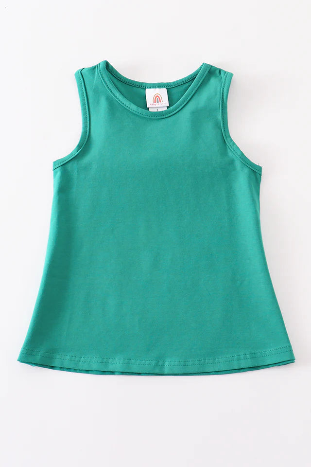 Abby & Evie Teal Blank Basic Tank Top SpadezStore