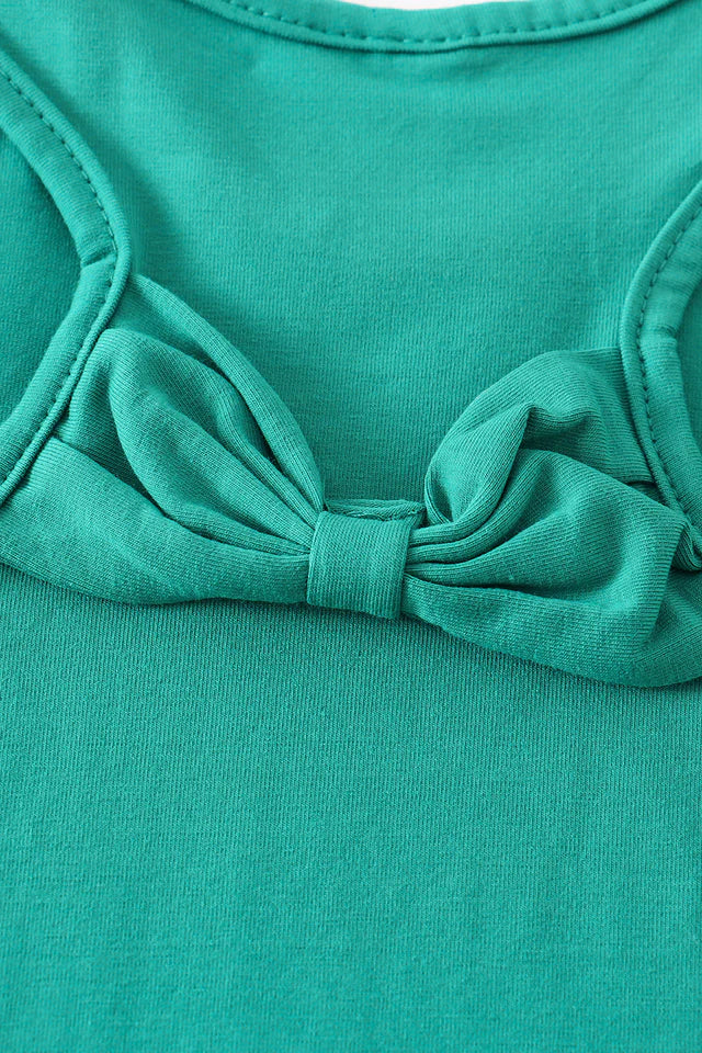Abby & Evie Teal Blank Basic Tank Top SpadezStore