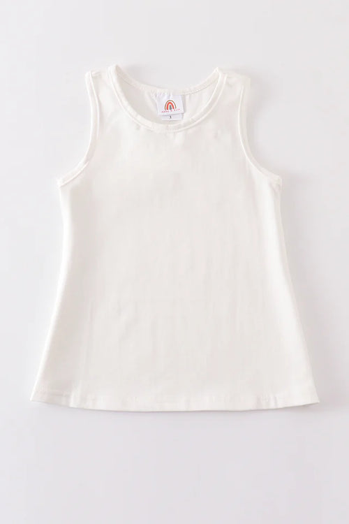 Abby & Evie White Blank Basic Tank Top SpadezStore