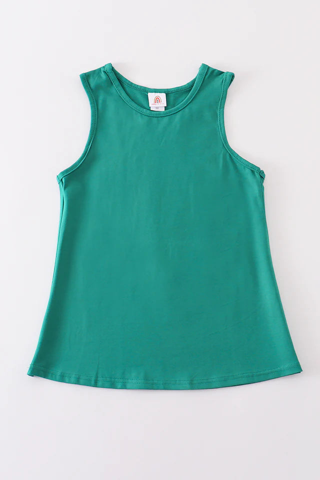 Abby & Evie Teal Blank Basic Tank Top SpadezStore