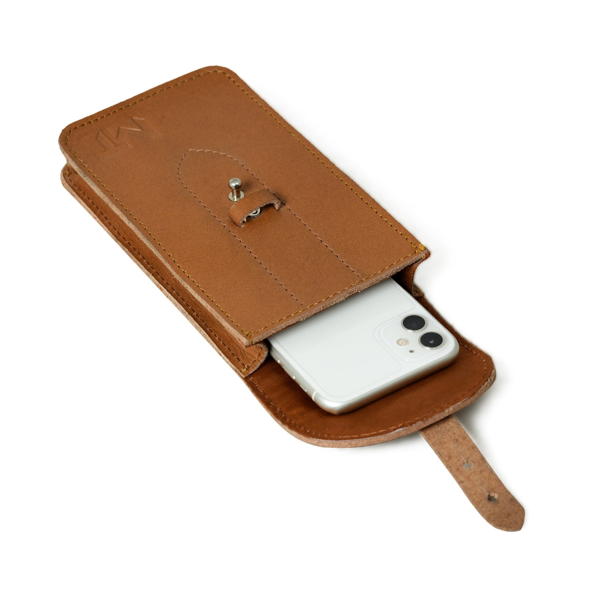 Classy Leather Bags Cocoa Brown Mobile Case With Strap SpadezStore