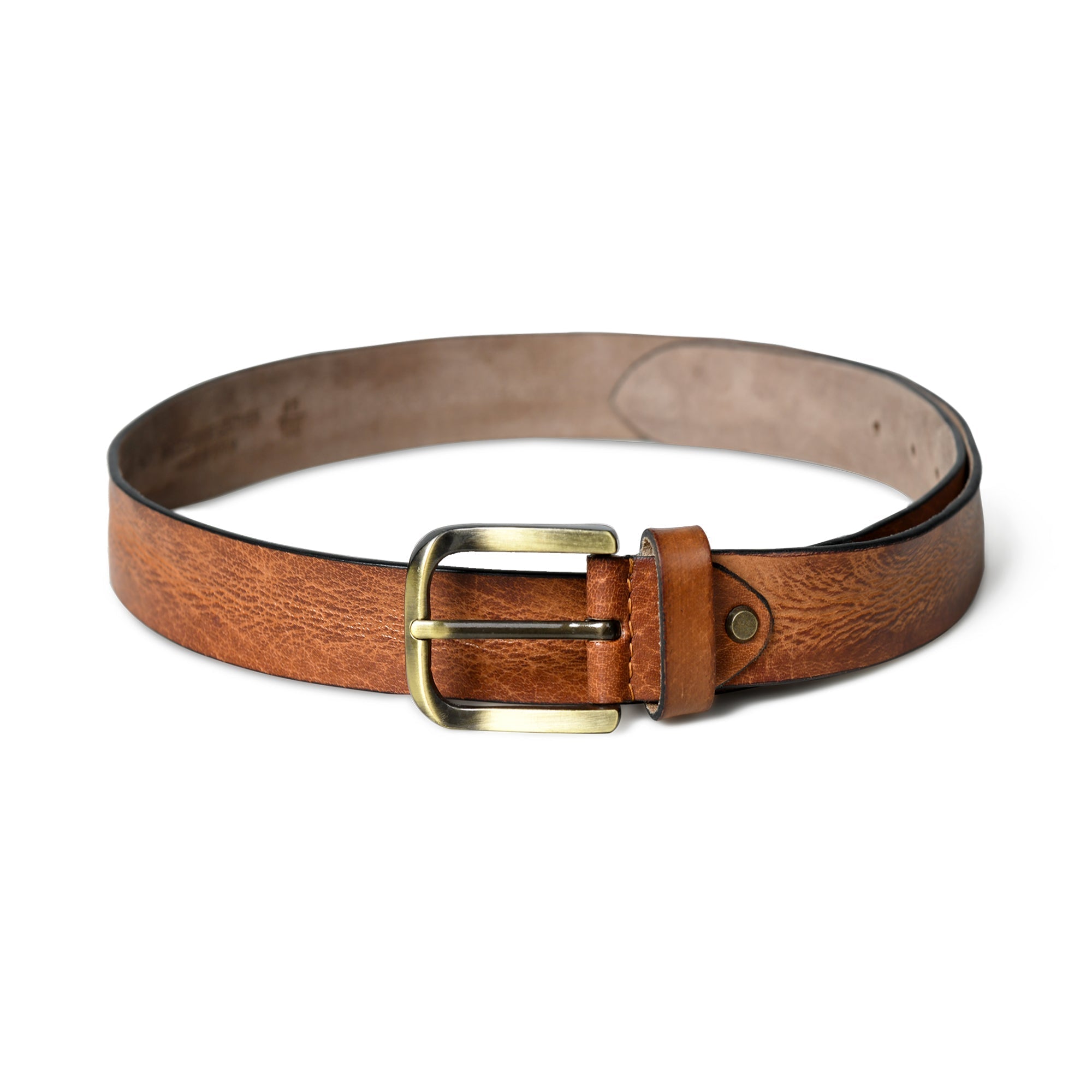 Classy Leather Bags Formal Tan Leather Belt for Men