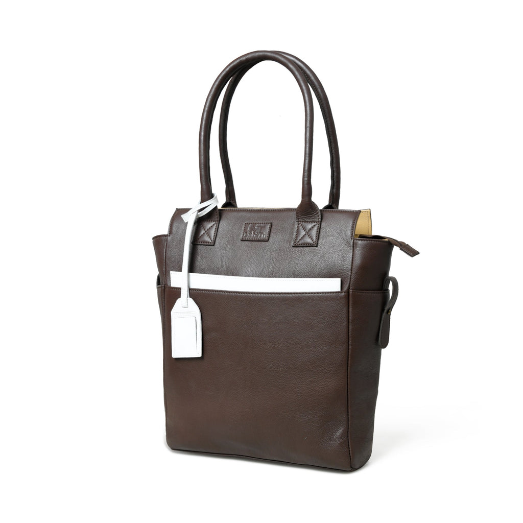 Classy Leather Bags Chestnut Charm Brown Leather Tote SpadezStore