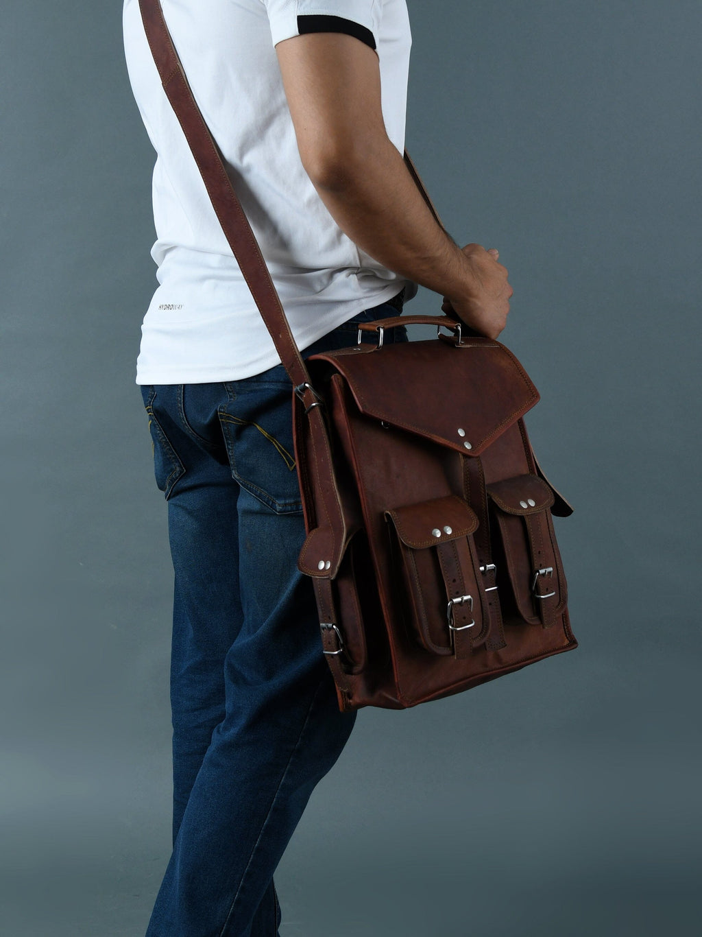 Classy Leather Bags Pre-Historic Convertible Backpack SpadezStore