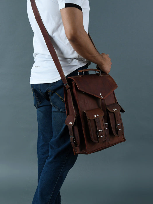 Classy Leather Bags The Pre-Historic Convertible SpadezStore