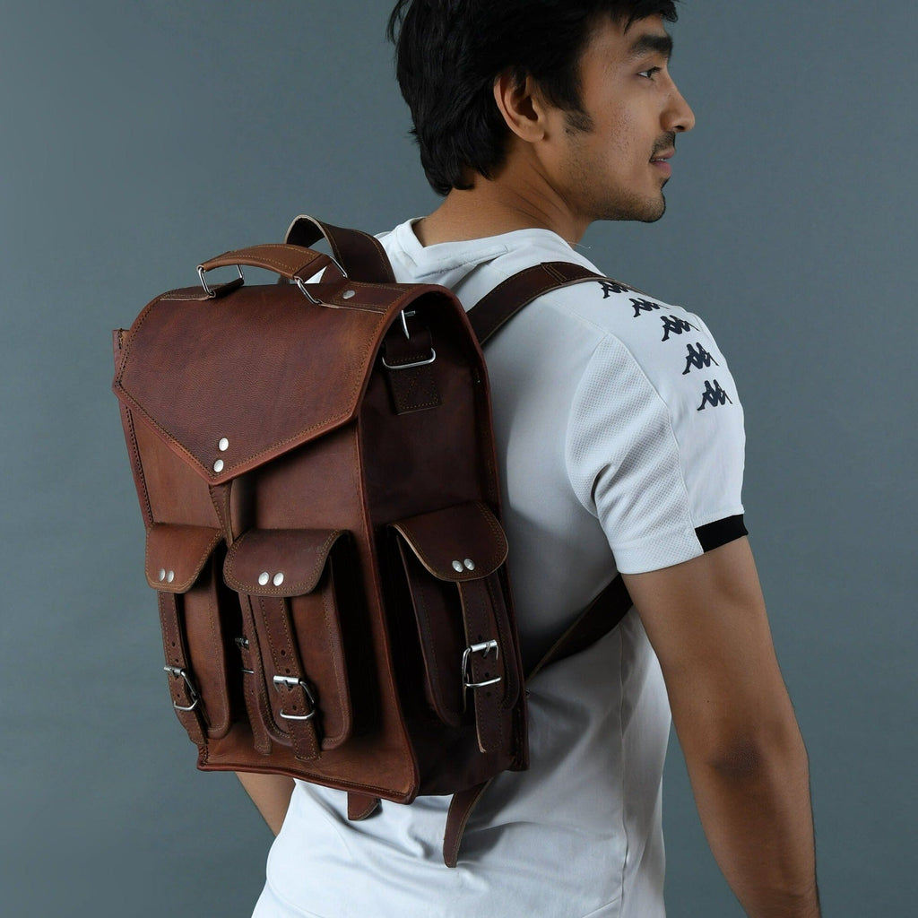 Classy Leather Bags Pre-Historic Convertible Backpack SpadezStore