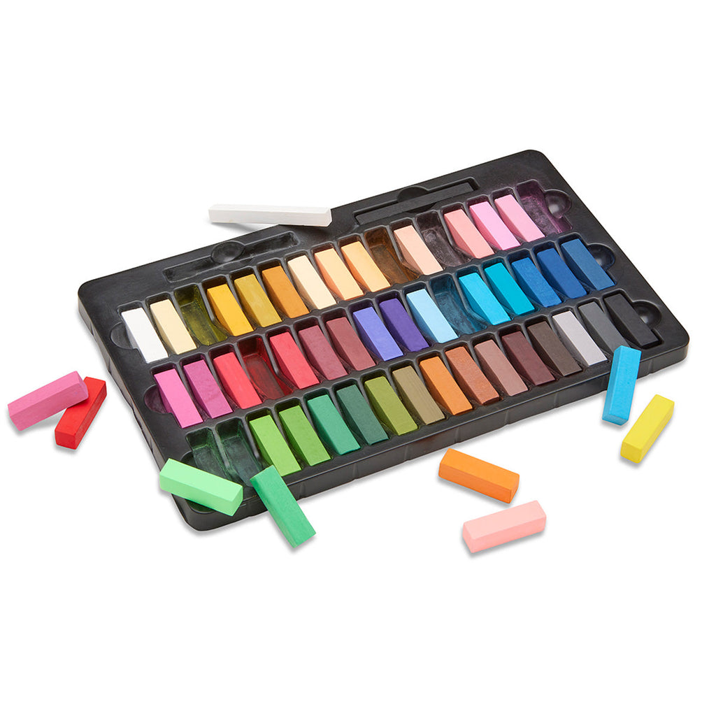 KINGART Soft Square Pastels Half Sticks 50 pc