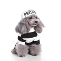 Pet Life Striped Retro Inmate Prisoner Pet Costume SpadezStore