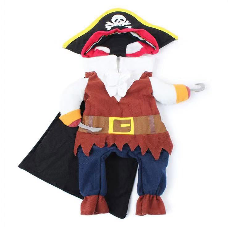 Pet Life Captain Snuggles' Pirate Pet Dog Costume Uniform SpadezStore