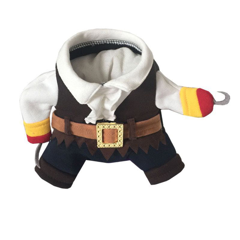 Pet Life Captain Snuggles' Pirate Pet Dog Costume Uniform SpadezStore