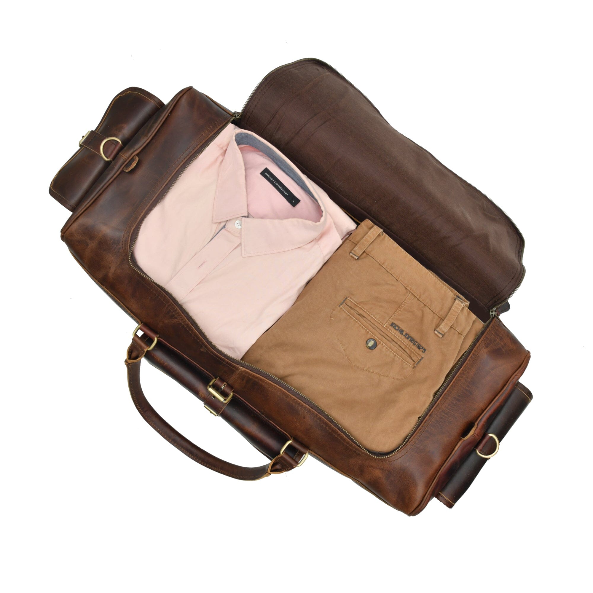 Classy Leather Bags The Stellan Buffalo Duffel SpadezStore