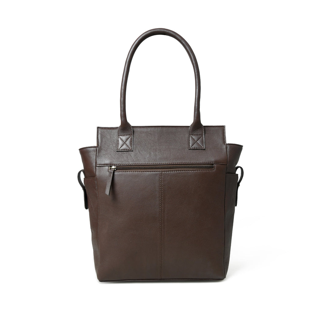 Classy Leather Bags Chestnut Charm Brown Leather Tote SpadezStore