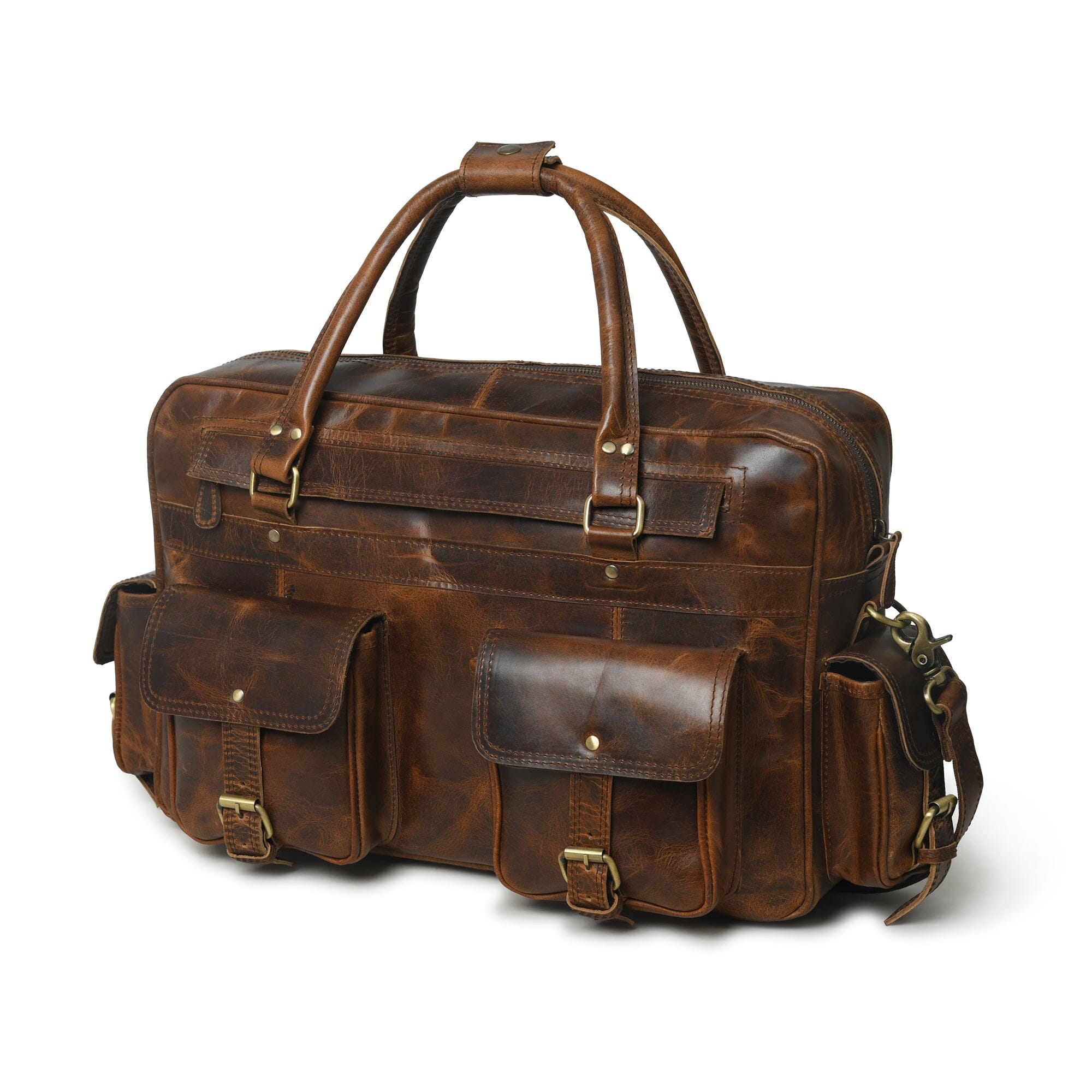 Classy Leather Bags Finn Handcrafted Buffalo Leather Laptop Briefcase SpadezStore