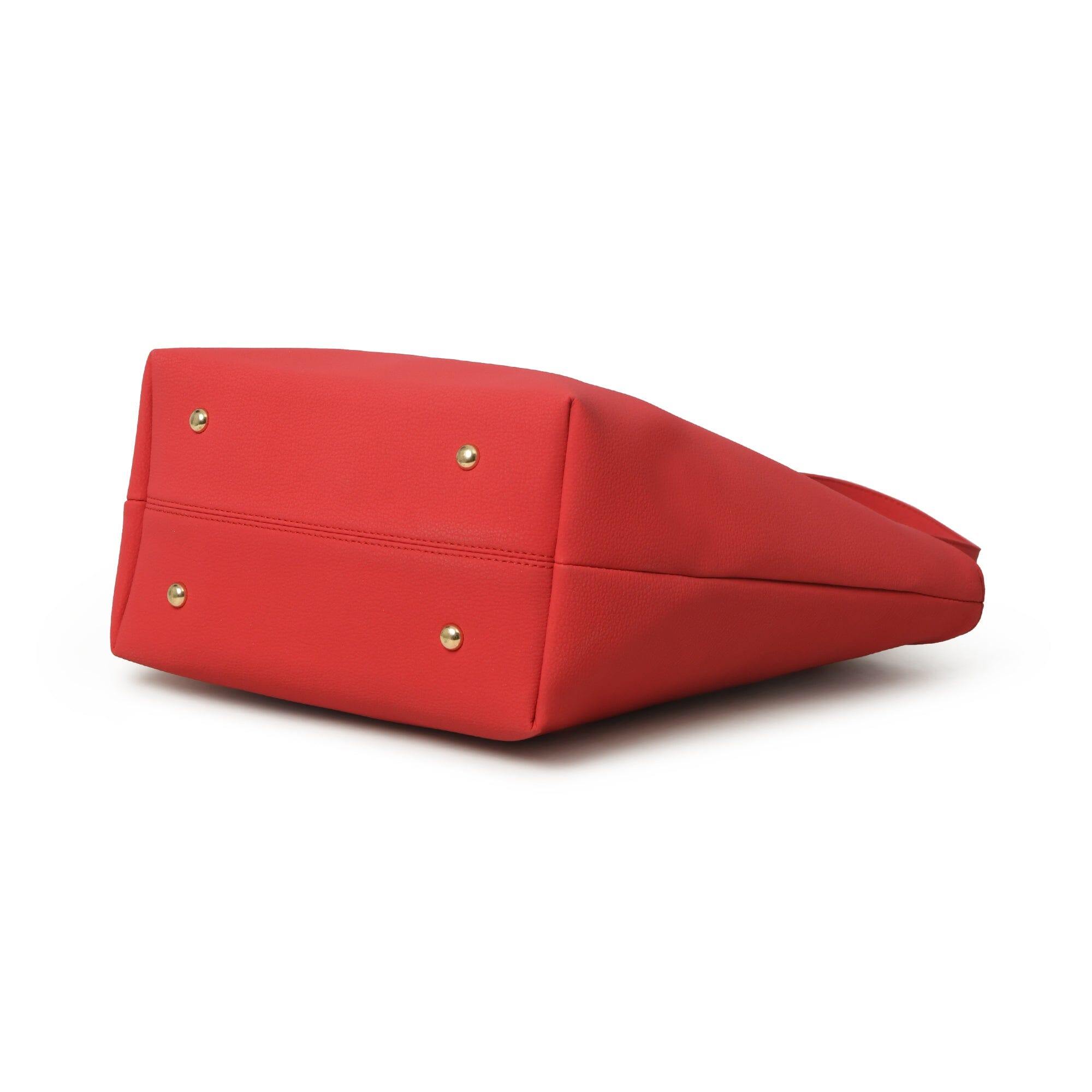 Classy Leather Bags Era Vegan Leather Tote - Coral Red SpadezStore