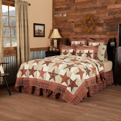 Abilene Star King Quilt 110Wx97L SpadezStore