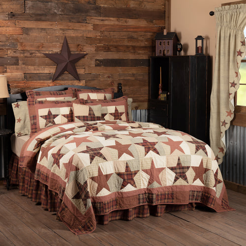 Abilene Star King Quilt 110Wx97L SpadezStore