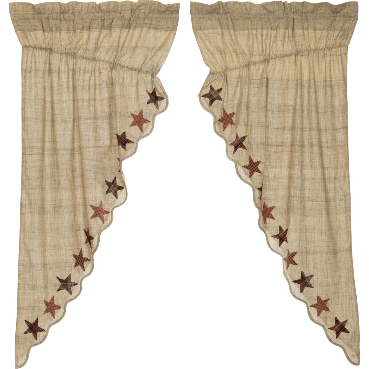 Abilene Star Prairie Short Panel Set of 2 63x36x18 SpadezStore