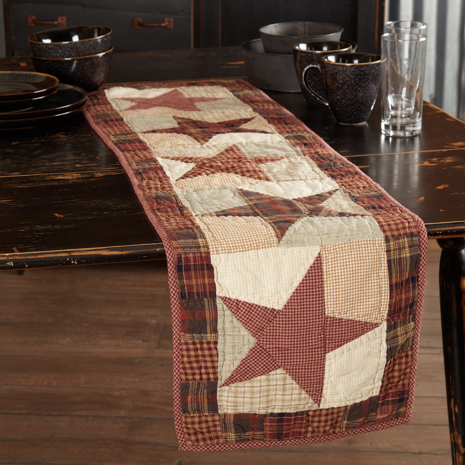 Abilene Star Quilted Runner 13x48 SpadezStore