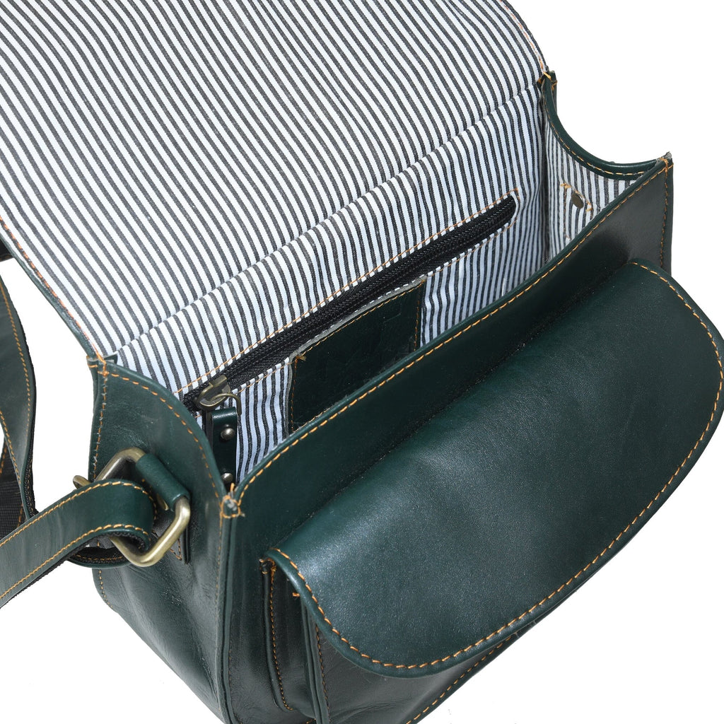 Classy Leather Bags The Molina Satchel- Green SpadezStore