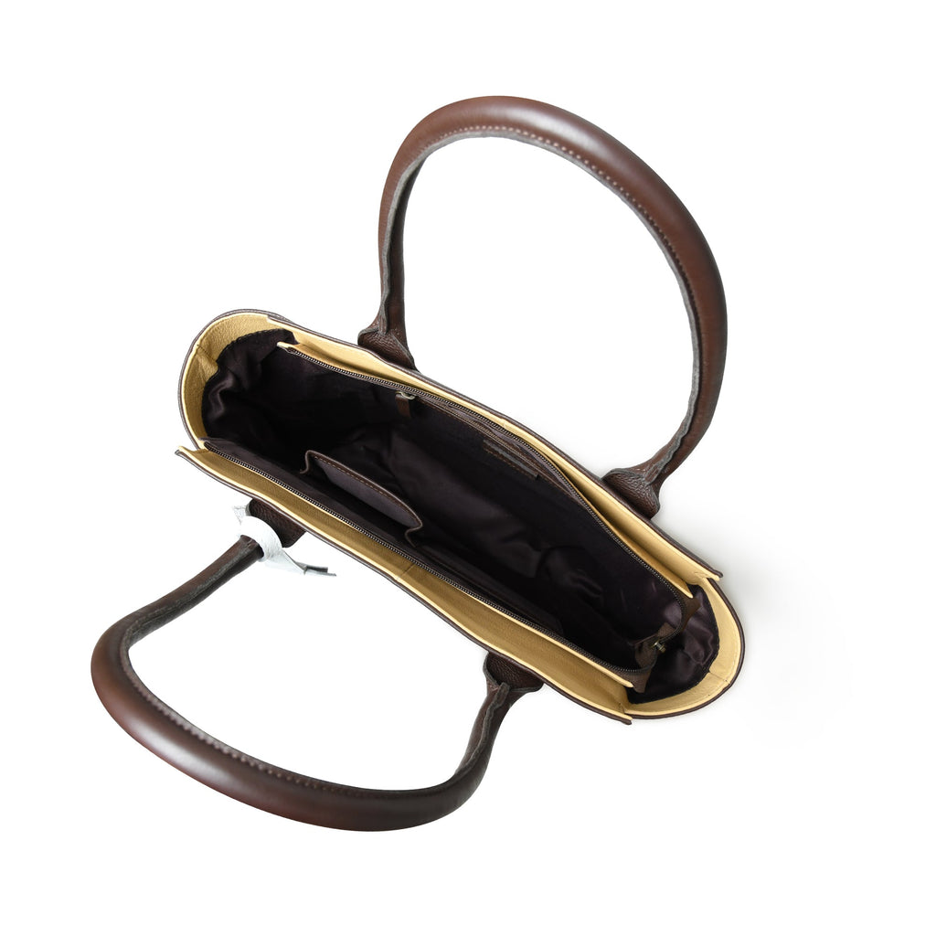 Classy Leather Bags Chestnut Charm Brown Leather Tote SpadezStore