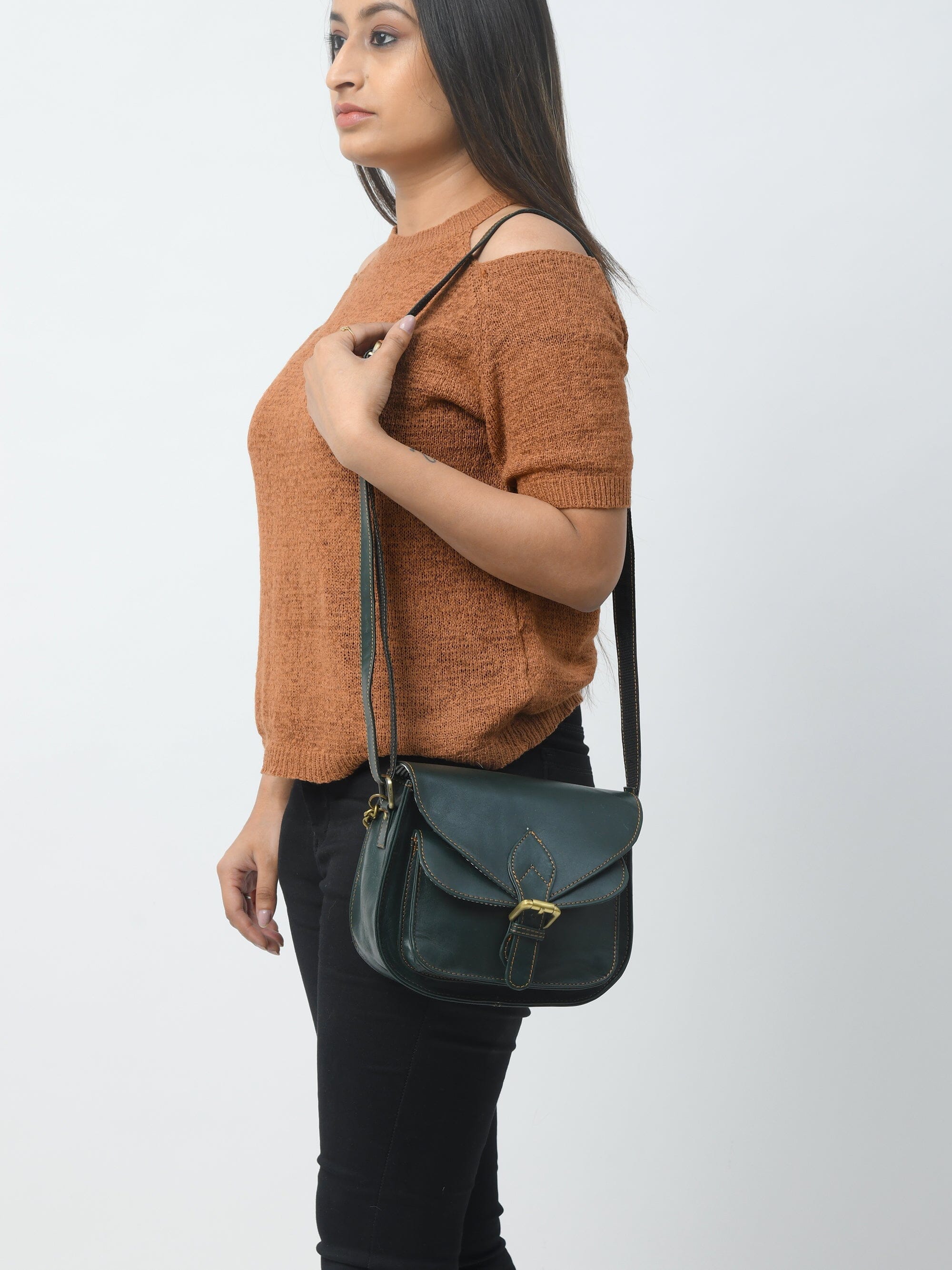 Classy Leather Bags The Molina Satchel- Green SpadezStore
