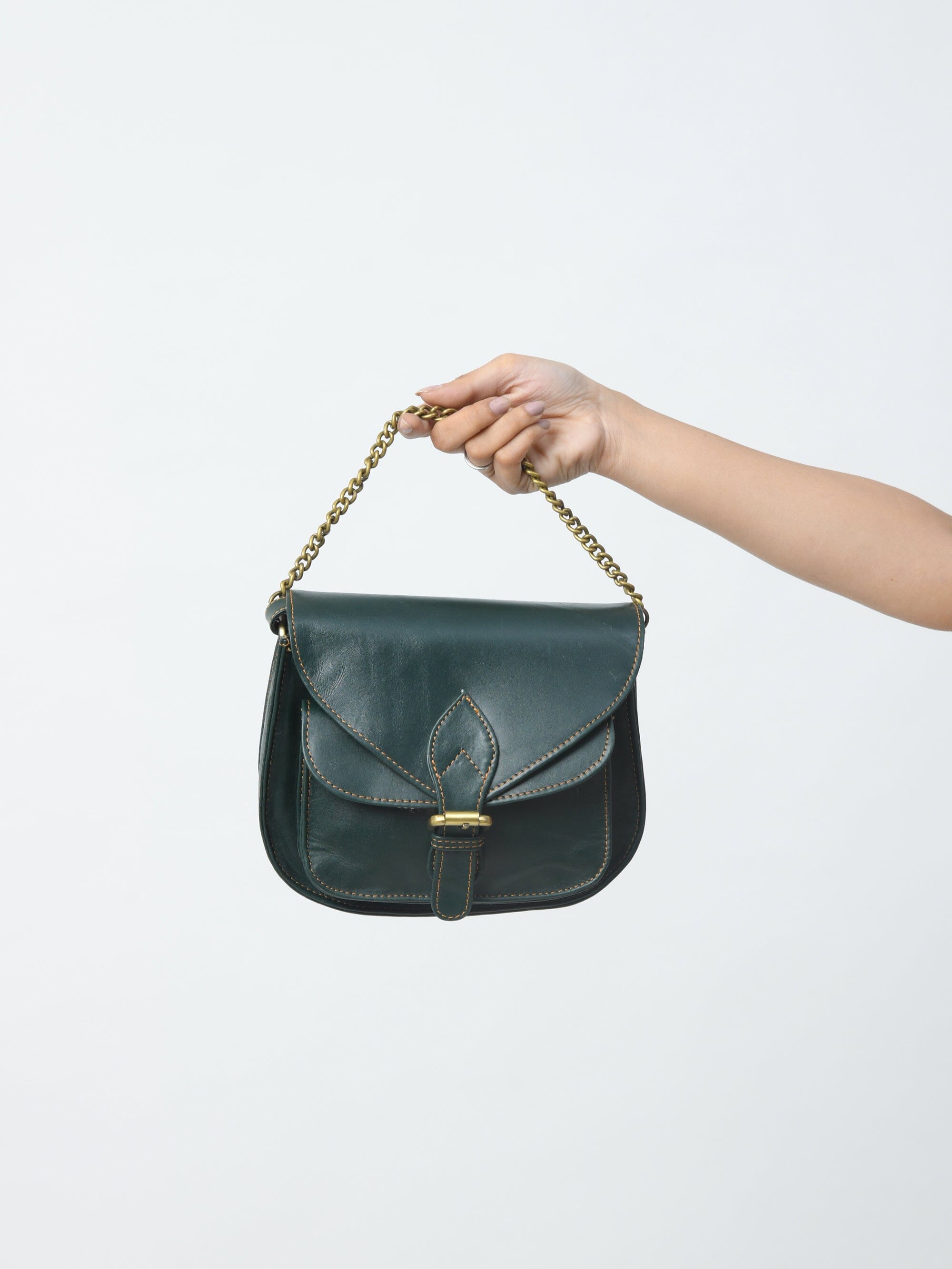 Classy Leather Bags The Molina Satchel- Green SpadezStore
