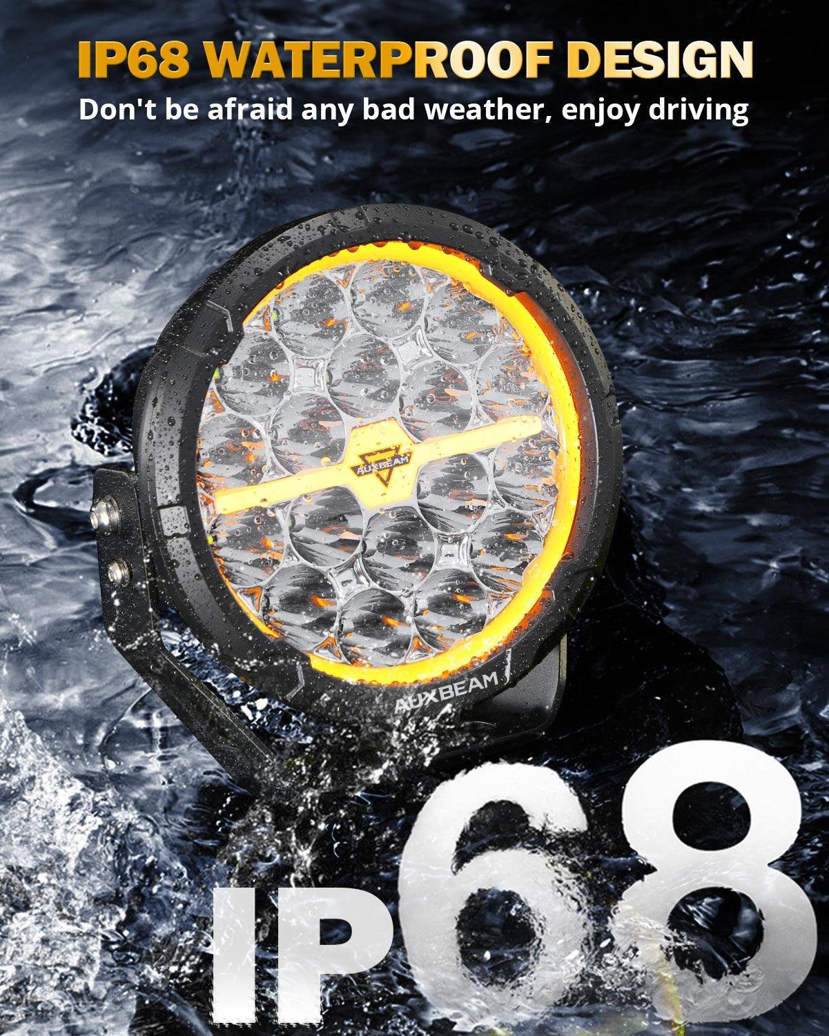 Auxbeam RAY-L Series | 7 Inch 240W 25800LM Dual DRL Offroad LED Driving Lights SpadezStore