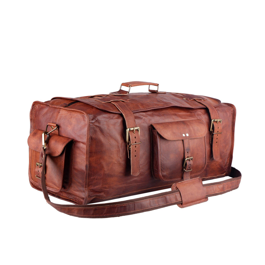 Classy Leather Bags The Bruno Flap Duffel