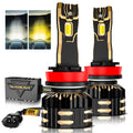 Auxbeam High Power & Brightness GX Bi-Color Series 25000LM 110W LED Headlight Bulbs Dual Color Switchback SpadezStore