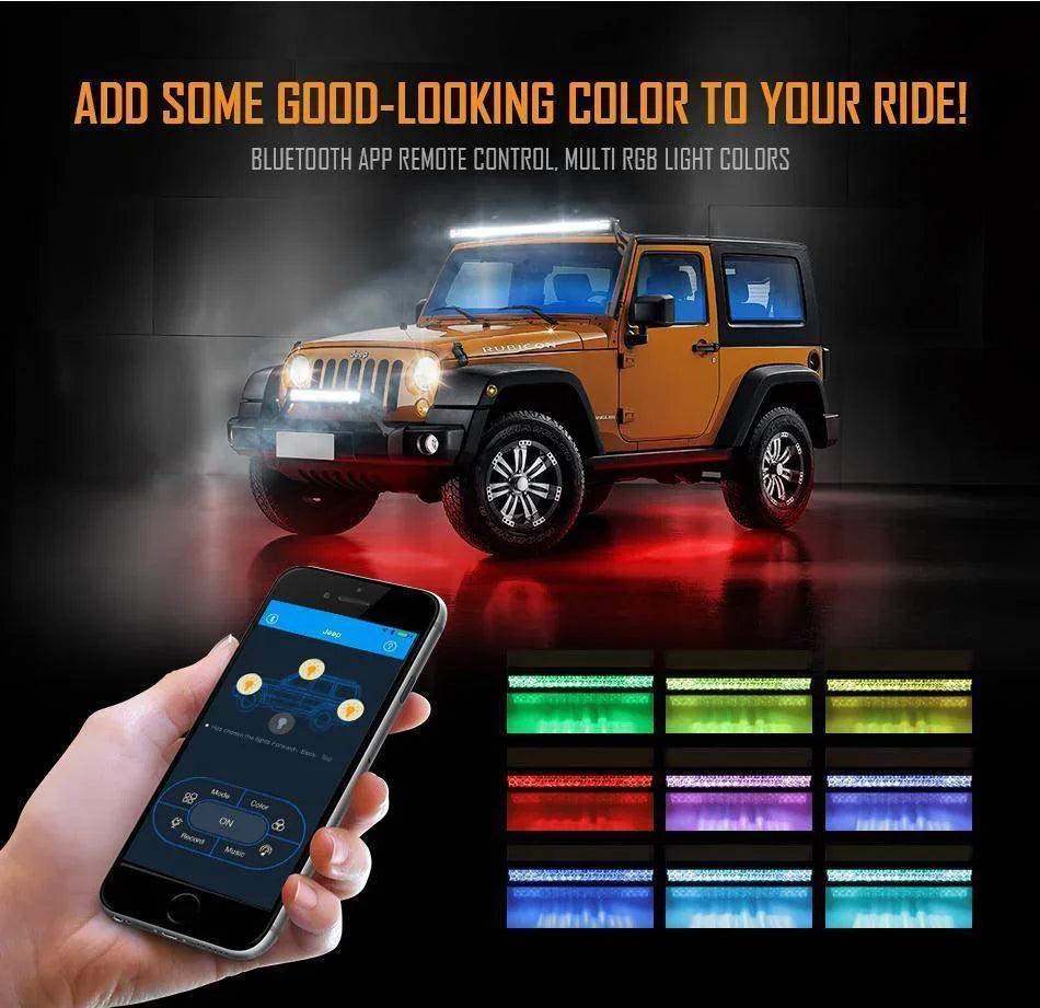 Auxbeam V-Series RGB Color Changing Off Road LED Light Bar