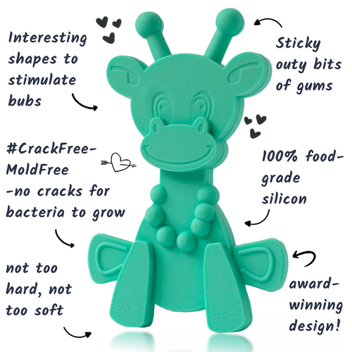 Bambeado Little bamBAM Baby Teething Toy - Turquoise SpadezStore