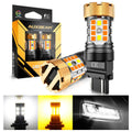 Auxbeam 3157 US-CK LED Front Turn Signal & DRL Light Bulbs 50W 4000LM CAN-Bus Error Free Dual Color Switchback White & Amber B21-PRO Series | 2 Bulbs
