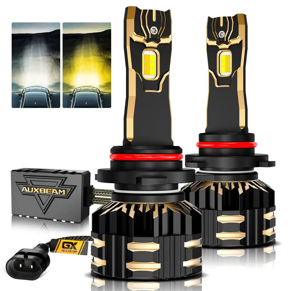 Auxbeam High Power & Brightness GX Bi-Color Series 25000LM 110W LED Headlight Bulbs Dual Color Switchback SpadezStore