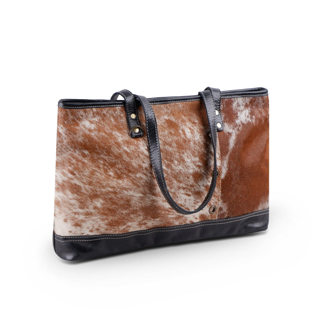 Classy Leather Bags Blake Cowhide Tote Bag SpadezStore