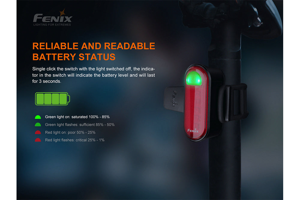 Fenix BC05R V2.0 Rechargeable Bicycle Tail Light SpadezStore