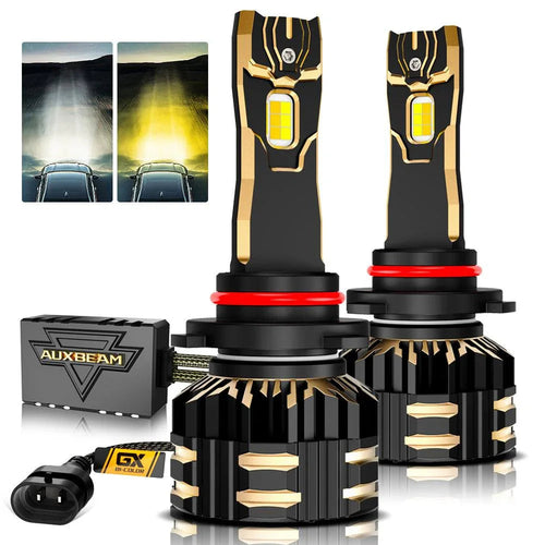 Auxbeam High Power & Brightness GX Bi-Color Series 25000LM 110W LED Headlight Bulbs Dual Color Switchback SpadezStore