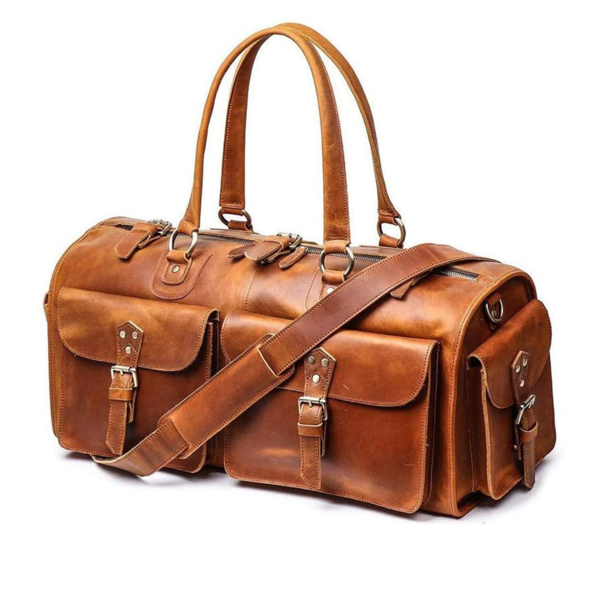 Classy Leather Bags The Fenrich Duffel SpadezStore