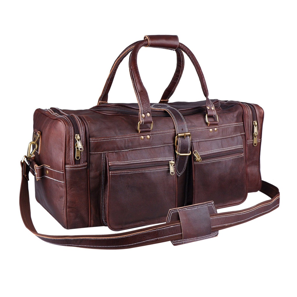 Classy Leather Bags Baxter Vintage Duffel SpadezStore