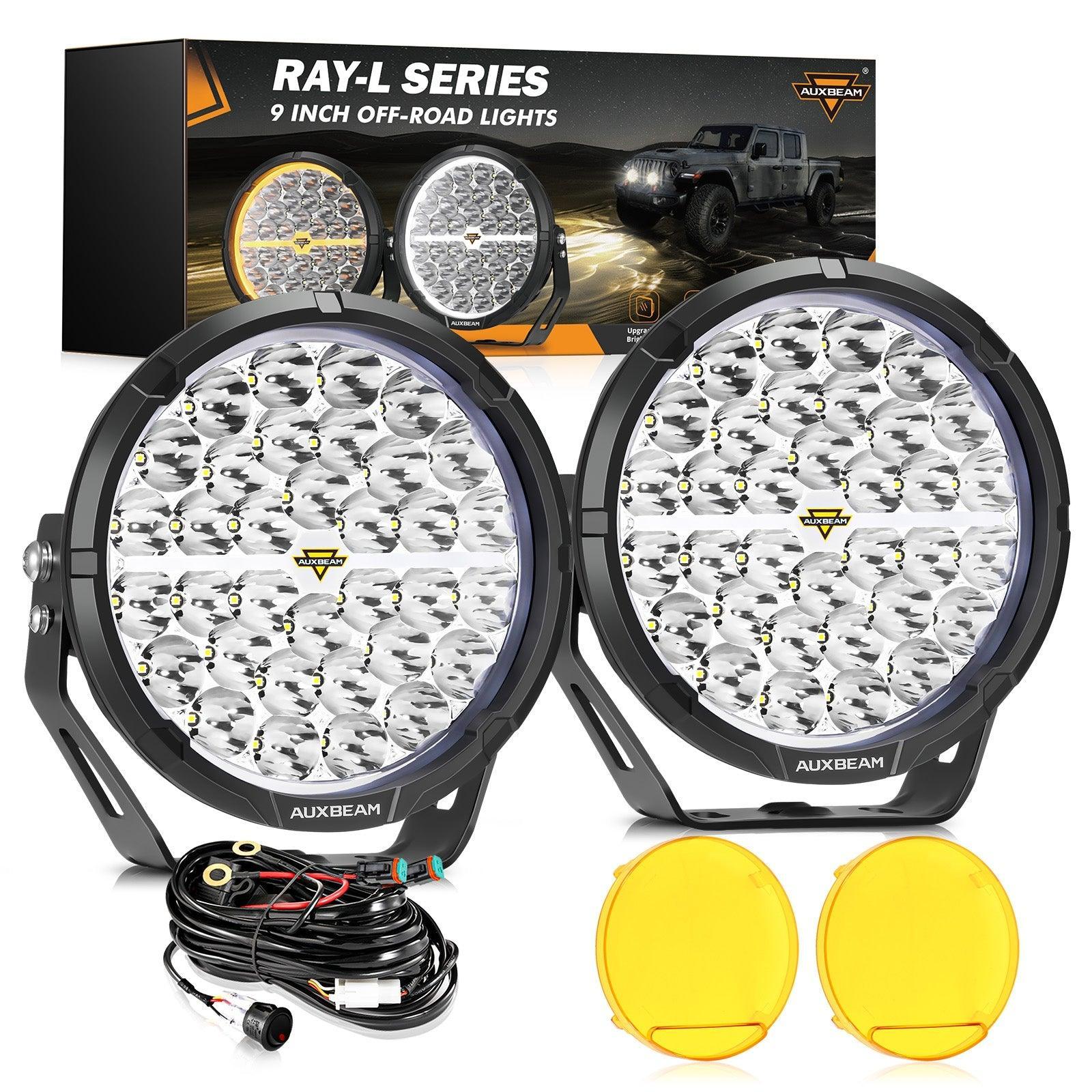 Auxbeam RAY-L Series | 9 Inch 318W 34180LM Dual DRL Offroad LED Driving Lights SpadezStore