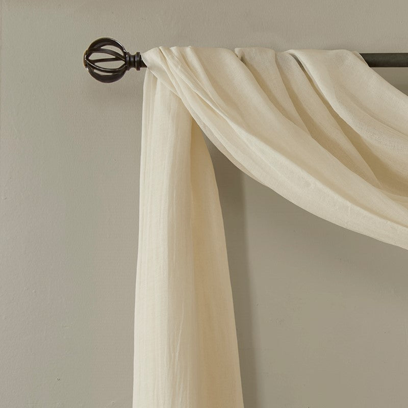 Madison Park Harper Solid Crushed Scarf Sheer SpadezStore