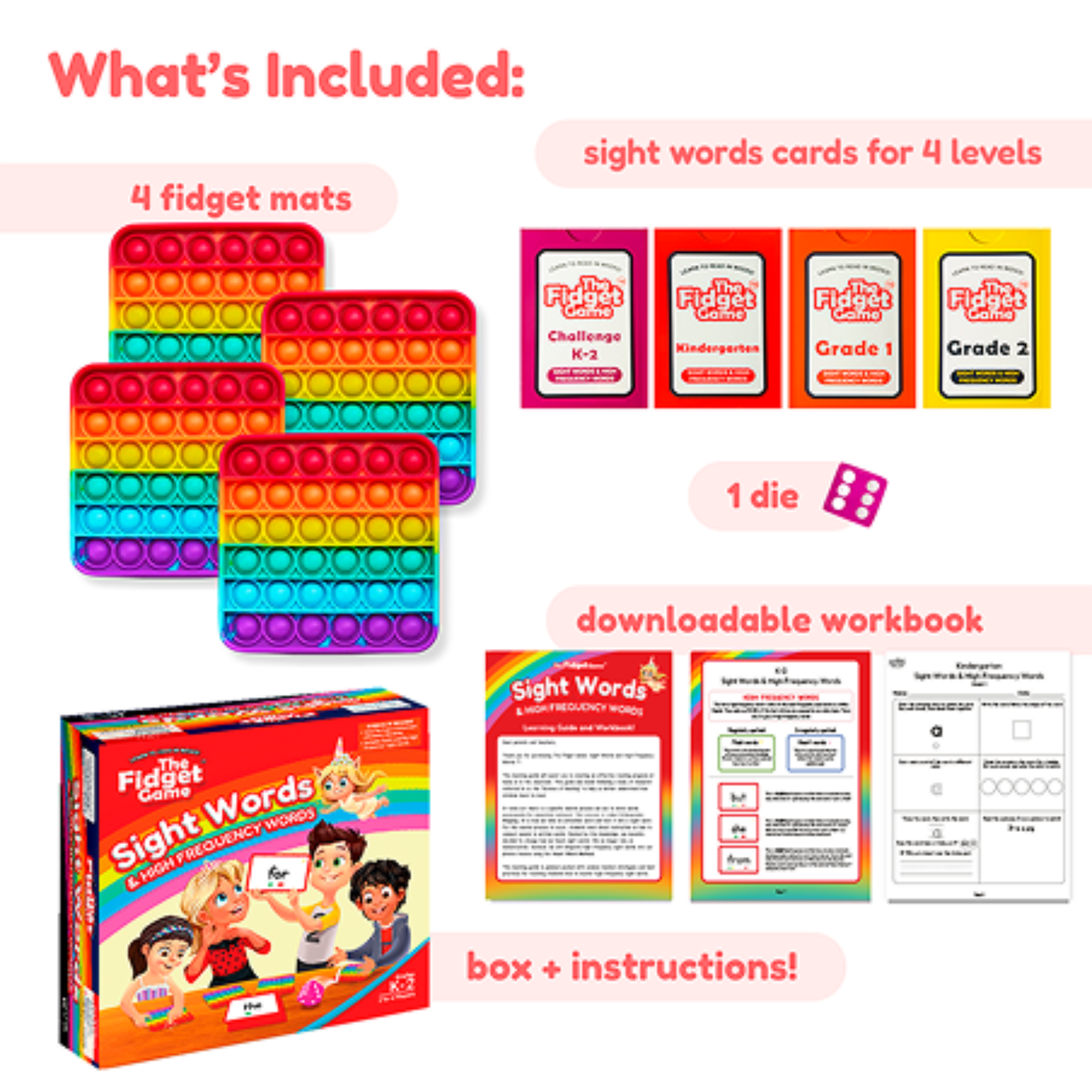 The Fidget Game: Sight Words Edition Extra SpadezStore