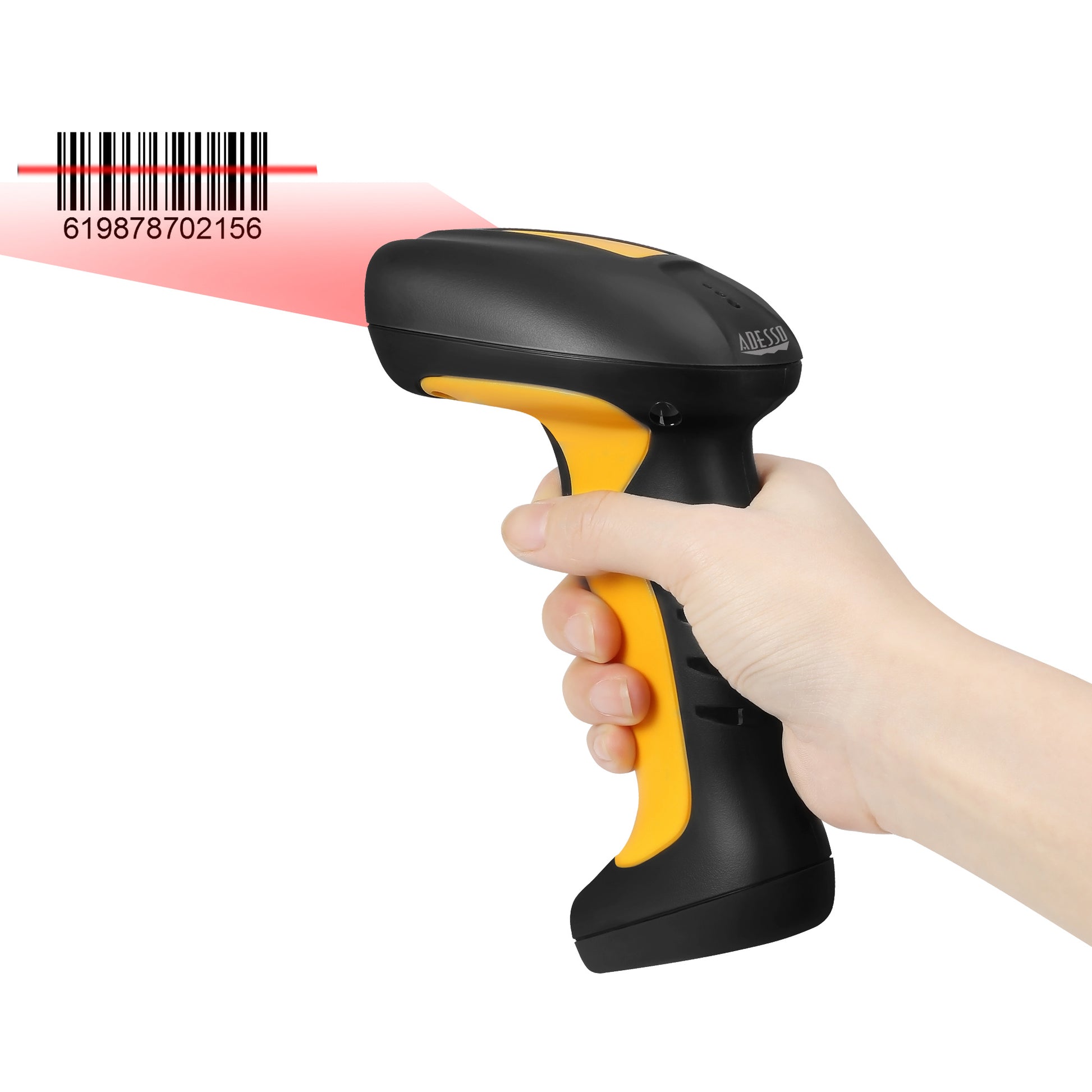 Adesso NuScan 4100B Bluetooth Antimicrobial Waterproof CCD Barcode Scanner SpadezStore