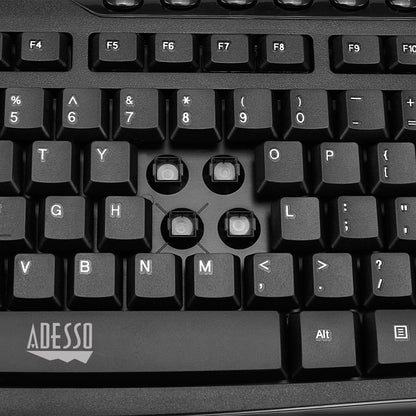 Adesso WKB-1330CB - 2.4 GHz Wireless Desktop Keyboard and Mouse Combo