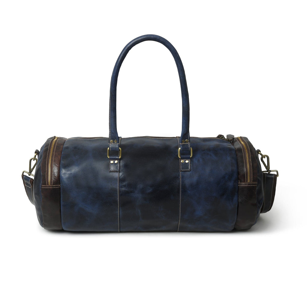 Classy Leather Bags Blue Premium Duffle SpadezStore