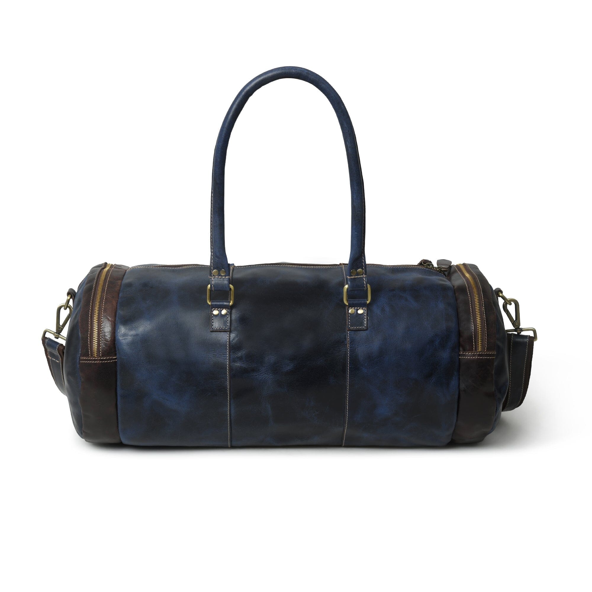 Classy Leather Bags Blue Premium Duffle SpadezStore